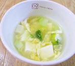 ブロッコリーと豆腐のかき玉スープ
